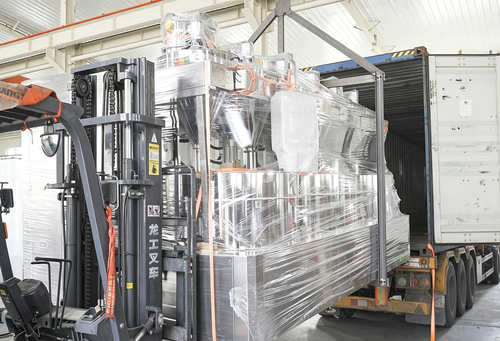 Three-station fully automatic nut coating machine shipped to Malaysia
