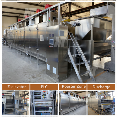 Business Hazelnut Continuous Roaster Pumpkin Seed Cashew Nut Roaster Machine