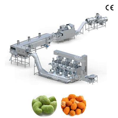 Good price Fulliy Automatic Controlled Advanced Peanut Coating Frying And Flavoring Production Line For Consistent High Output 700-800kg/h online