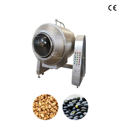 Good price 304 Stainless Steel Automatic Temperature Control Nuts Roaster Machine with 80kg/batch Capacity for Sugar Coating and Roasting online