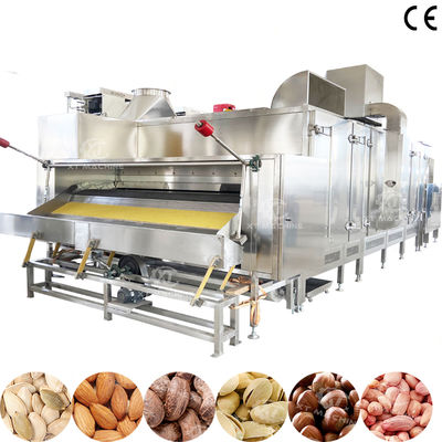 Good price Customizable 300kg/h-1000kg/h Continuous Belt Type Nuts Roasting Machine with PLC Control Panel online