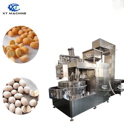 Good price PLC Controlled Coating Machine for Dough Peanuts/Flavored Coffee Beans/Nuts High-Speed Spinning Automatic Batch Coating Machine online