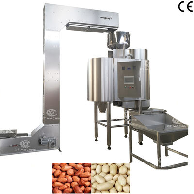 Good price Full Automatic 500kg/h Stainless Steel Groundnut Hazelnut Peeling Machine for Nut Processing Plants online