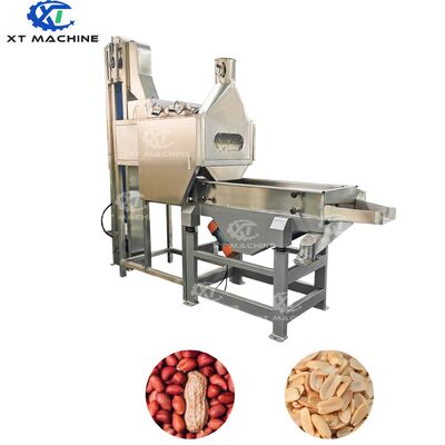 Good price 1000kg/h Capacity Split Peanut Blanching Machine with 98-99% Peeling Rate and Adjustable Rubber Belts online
