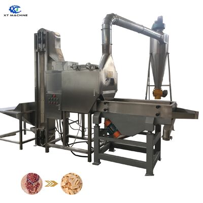 Good price 800-1000kg/h Capacity Split Peanut Blanching Machine with 98-99% Peeling Rate and Polyurethane Rubber Belt online