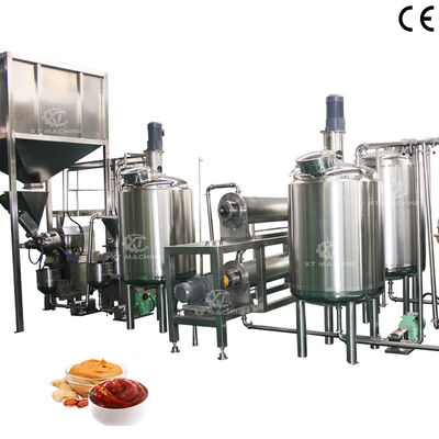 Good price SS304 Peanut Butter Production Line with 200-300 Meshes Fineness and 1000kg/h-3000kg/h Capacity for Nut Processing Plants online