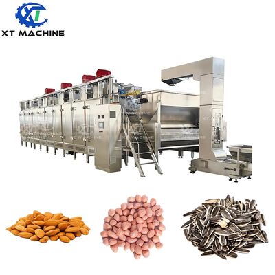 Good price SUS304 Stainless Steel Continuous Nut Roaster with PLC Control and 3000kg/h Capacity for Industrial Use online