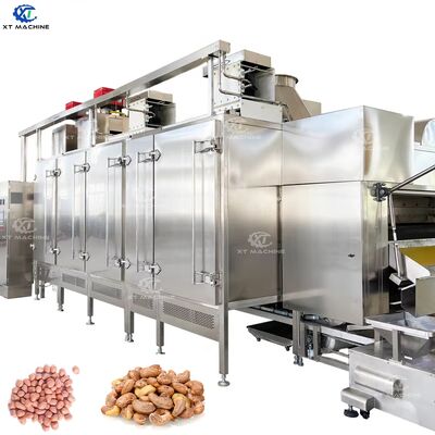 Good price PLC Controlled SUS304 Stainless Steel Continuous Nut Roaster Machine with 3000kg/h Capacity for Uniform Roasting online