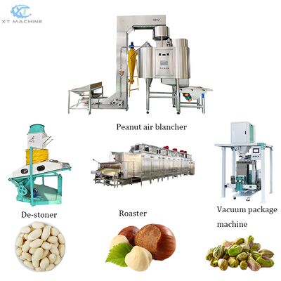 Good price Automatic SUS304 Peanut Processing Line with Air Peanut Blanching and 500-2000kg/h Capacity for Blanched Peanut Production online