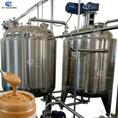 Good price SUS304 Stainless Steel Peanut Butter Mixing Tank with 3-Layer Insulation and 200-2000L Capacity for Efficient Cooling online