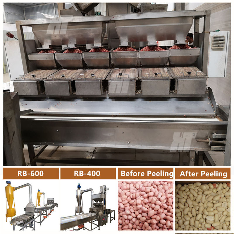 Auto Hazelnut Blanching Machine 600kg/H Blanched Peanut Production