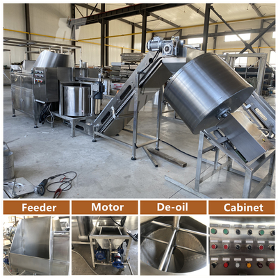 Good price SUS304 Peanut Frying Machine Automatic Batch Frying Machine De Oiling Machine online