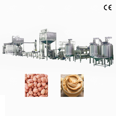 Fully Automated Peanut Butter Production Line with 200-300 Meshes Fineness and Dual-Stage Grinding for Industrial Food Processing