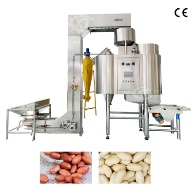PLC Controlled Peanut Air Blanching Machine Peanut Peeling Processing Production Line