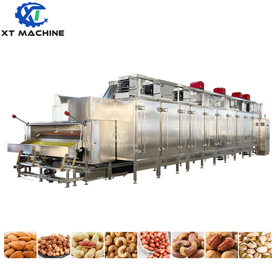 1000kg/h fully automatic Belt Type Peanut Roasting Machine Nut Roasting Machine