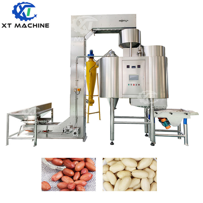Industrial Grade 500-1000kg/h Hazelnut Peeling Machine Walnut Peanut Almond Blanching Machine With Breaking Rate 98%