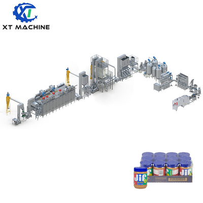 Commercial fully automatic high speed Peanut Jam Production Line Peanut Butter Processing Plant