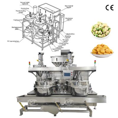 Cost-effective PLC Controlled Automatic Coating Machine with 300-400kg/h Capacity for Peanuts and Seeds