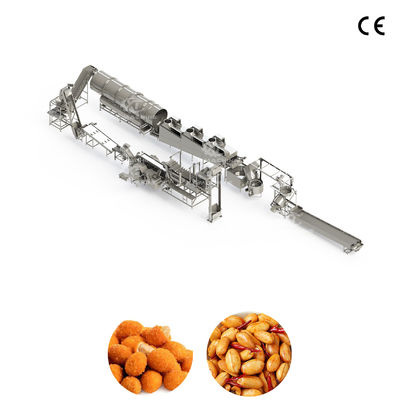 Fully Automatic Fried Nut Snack Making Machine SS304 Frying Production Line for Nut Processing Plants
