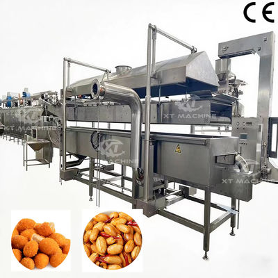 500-800kg/h High Output Continuous Fryer with PLC Control and 304 Stainless Steel Construction for Industrial Peanut Processing