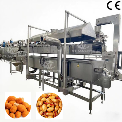 Stainless Steel Continuous Corn Flakes Nuts Peanut Frying Machine With Large Capacity And CE Certification