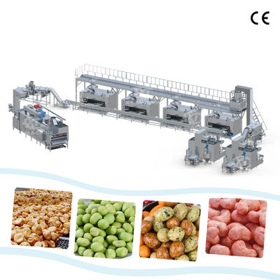 Turnkey Project Industrial Peanut Coating and Roasting Machine Line 304 Food Grade