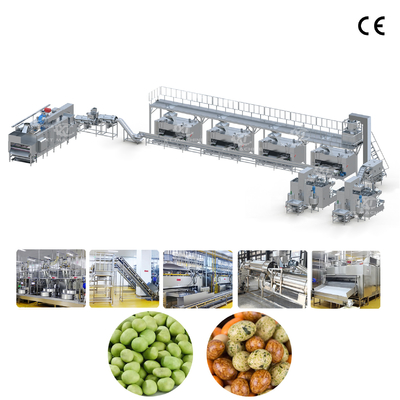 1000kg/h Sesame Peanut Coating And Baking Production Line For Coated Roasted Peanut In Food Grade Stainless Steel 304