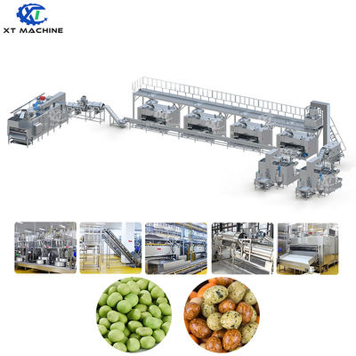 500-1000kg/h Capacity Food Grade Stainless Steel 304 Peanut Coating Machine with PLC Control for Nuts Coating and Baking Production Line