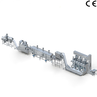 Fully Automatic Peanut Coating And Frying Production Line Nuts Frying And Coating Production Plant