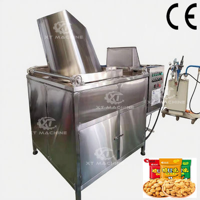 Stainless Steel Peanut Fryer with Temperature Control and 300kg/h Capacity Batch Fryer