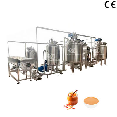 2000 kg/h Fully Automatic Peanut Butter Production Line Peanut Paste Making Machine with PLC Program Control