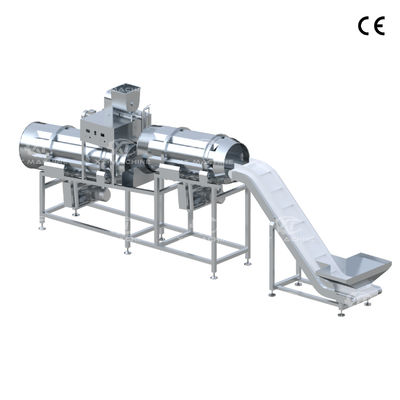 Fully Automatic SS304 Double Roller Flavoring Machine with 500-1000kg/h Capacity for Nuts Snacks Meat Seasoning