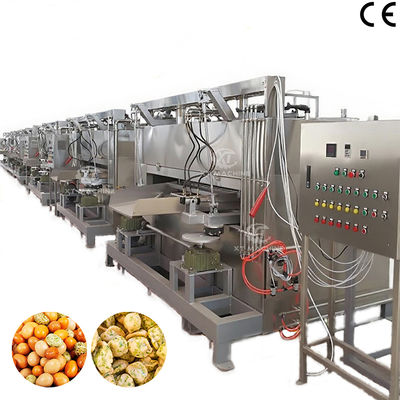 Fully Automatic 100kg/h Coated Nut Roasting Machine Japanese Beans Swing Roaster with PLC Control  for Nut Processing