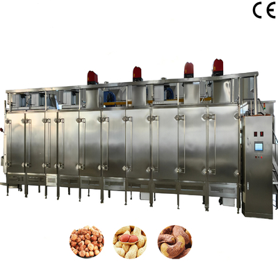 500kg/h PLC Control Nut Roasting Machine for Industrial Use