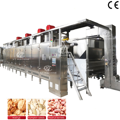 Continuous Nut Roasting Machine 500-2000kg/h PLC Control 220V/380V