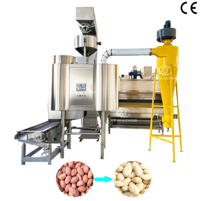 Air Peanut Blanching Machine 500kg/h-2000kg/h Stainless Steel Nut Processing Machine