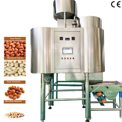 Fully Automatic 500-1000kg/h Feeding and Discharging Air Peanut Blanching Machine For Nut Processing Plants