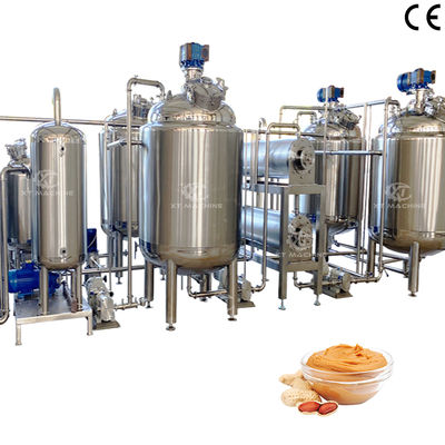 Industrial Peanut Butter Blending Tank with 200-2000L Capacity 304 Stainless Steel and 220/380v Voltage for Food Processing