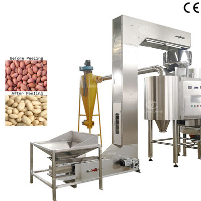 Food Grade Groundnut Blanching Machine with 500kg/h Capacity High Blanching Rate Hazelnut Peeling Machine