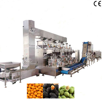 Food Grade SUS304 Nut Coating Frying Equipment Fried Coated Peanut Production Line