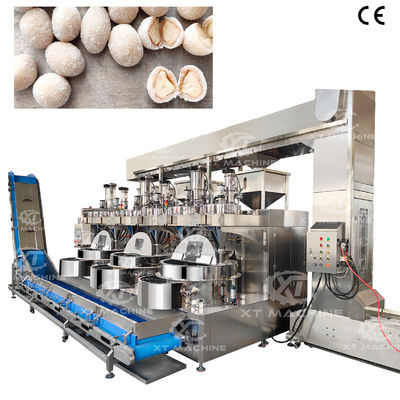 Customized Crispy Fish Skin Peanuts Coating Pan Machine Turnkey project for Snacks Processing
