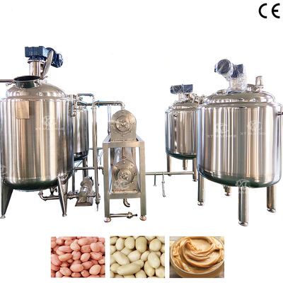 SS304 Food Grade Peanut Butter Blending Tank 200L-1000L Cooling/De-gassing Tank for Industrial Use