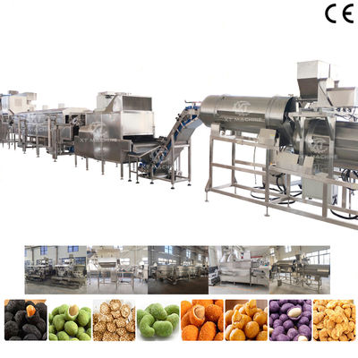 Good price Fully Automatic Industrial Peanut Coating and Frying Production Line with Stainless Steel 304 Nut Frying Equipment online