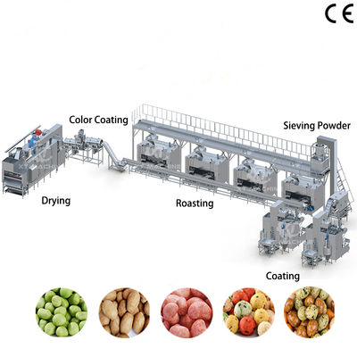 Good price 500-1000kg/h Capacity Stainless Steel Food Grade Nuts Coating And Baking Production Line with PLC Control Panel Food Roasting Processing Plant online