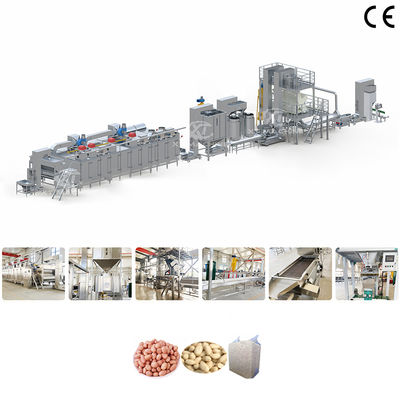 Industrial Grade Stainless Steel 304 Roasted Hazelnut Blanching Production Line Blanched Peanut Processing Plant with 500-1000 kg/h Capacity