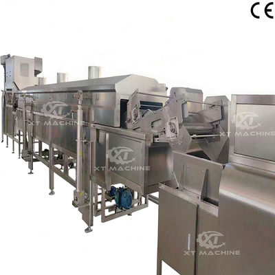 Stainless Steel Continuous Frying Machine For Peanut And Cashew Nuts At 0.6-0.8Mpa