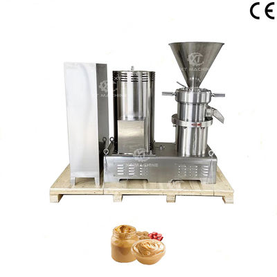 Small Scale 100-200kg/h Nut Butter Grinding Machine Industrial Colloid Mill with Electric Heating for Nut Processing Plants