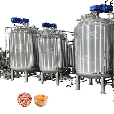 Three-layer Stainless Steel Peanut Tahini Butter Cooling/Mixing Tank with Customized Capacity For Nut Processing Plants