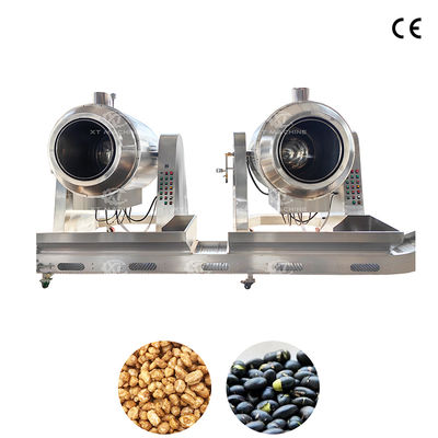 Large Capacity 70kg/batch Seed Drum Roasting Machine Gas Heating Sugar Coating And Heating Machine
