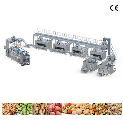 Fully Automatic Peanut Coating And Roasting Production Line with Stainless Steel 304 Food Grade